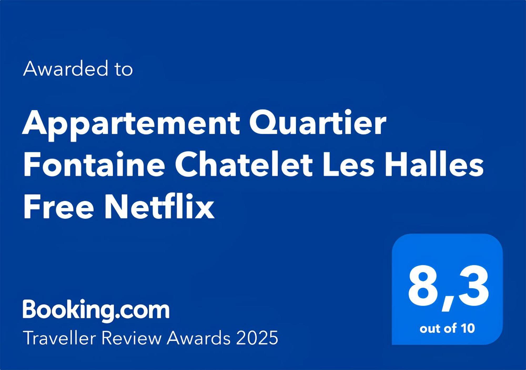 Appartement Quartier Fontaine Chatelet Les Halles Free Netflix Paris Exterior photo